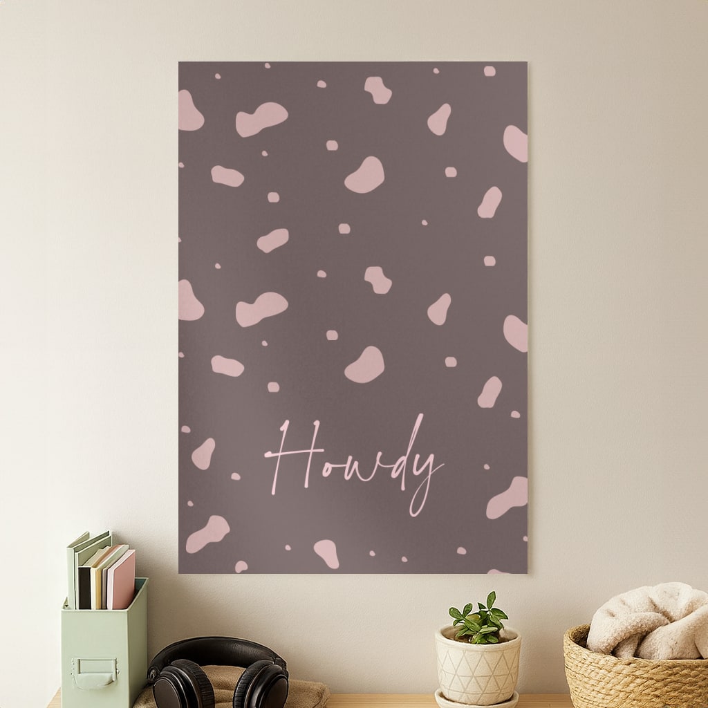 Cow Print Howdy Poster