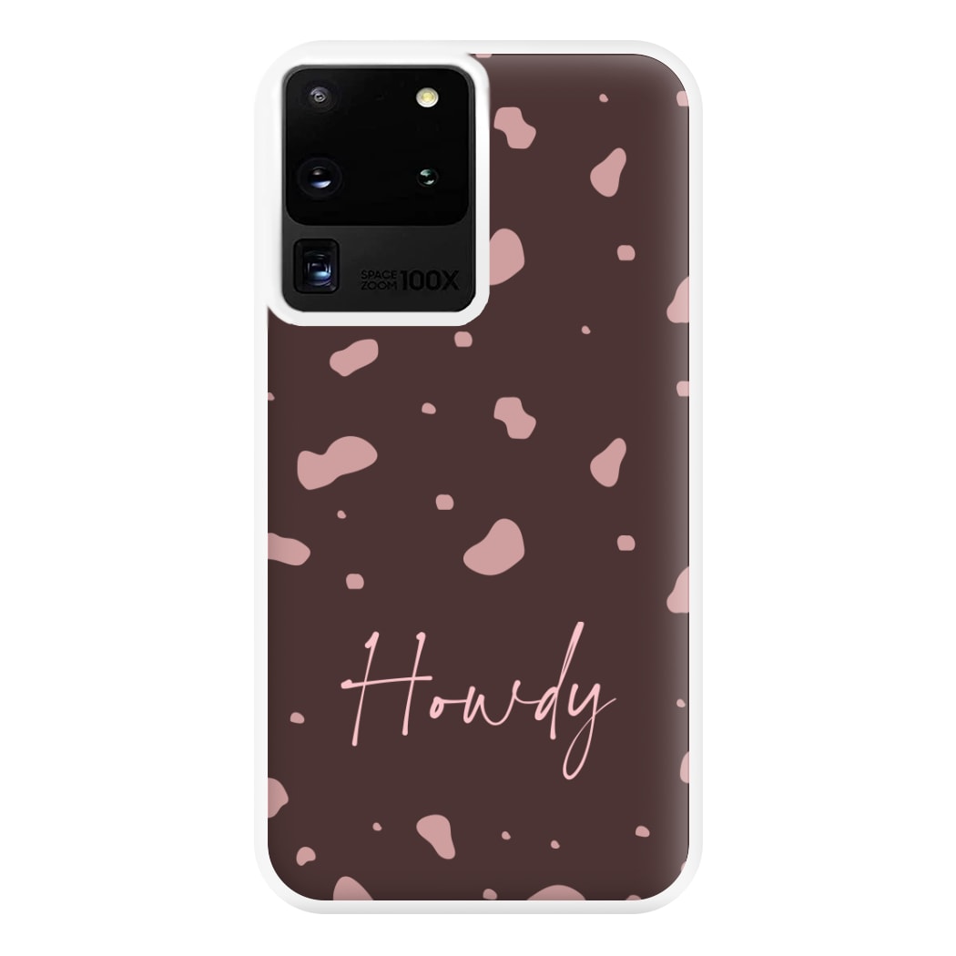 Cow Print Howdy Phone Case for Galaxy S20 Ultra