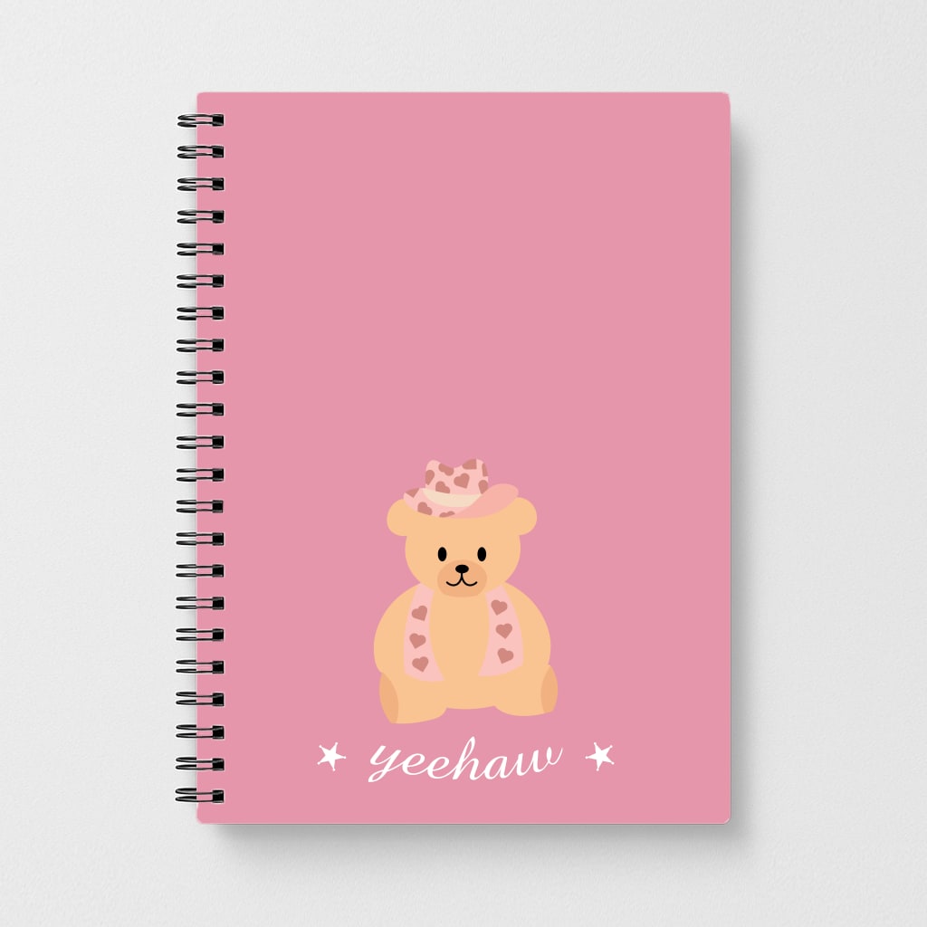 Yeehaw Teddy Bear Notebook