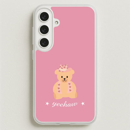 Yeehaw Teddy Bear Phone Case for Galaxy S25FE
