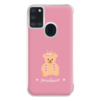 Yeehaw Teddy Bear Phone Case for Galaxy A21s