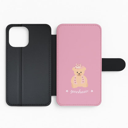 Yeehaw Teddy Bear Flip Phone Case