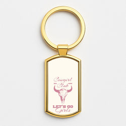 Cowgirl Club Gold Keyring