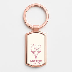 Cowgirl Club Rose Gold Keyring