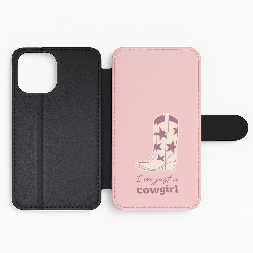 I'm Just A Cowgirl Flip Phone Case