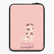 I'm Just A Cowgirl Laptop Sleeve 1