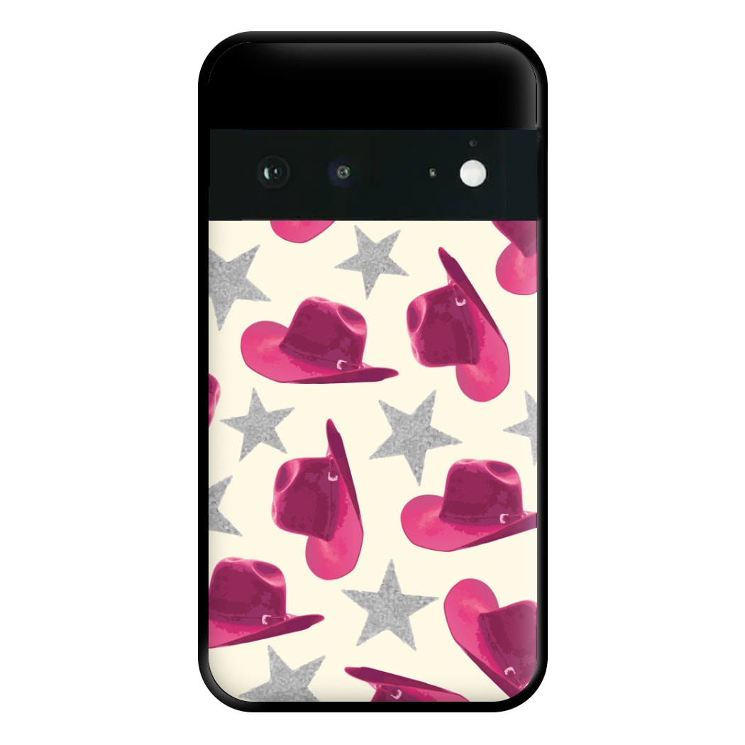 Pink Cowboy Hats And Stars Pattern Phone Case for Google Pixel 6a