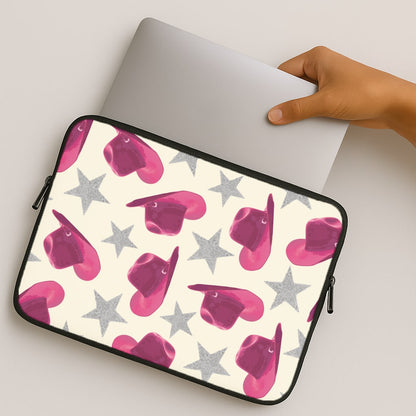 Pink Cowboy Hats And Stars Pattern MacBook Case