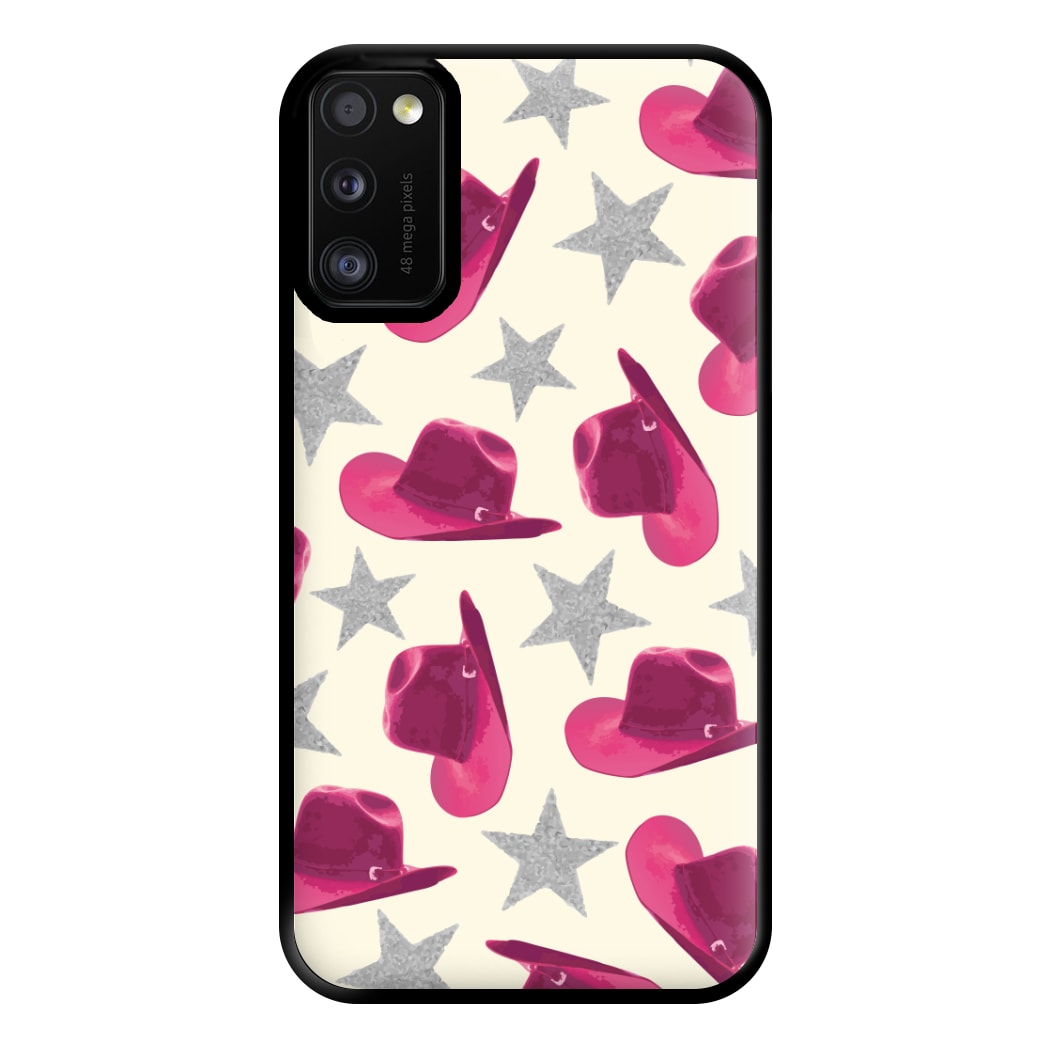 Pink Cowboy Hats And Stars Pattern Phone Case for Galaxy A41