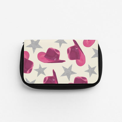 Pink Cowboy Hats And Stars Pattern Pencil Case