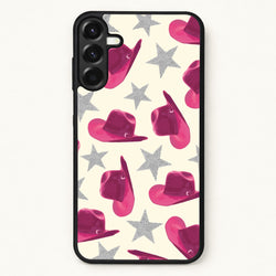 Pink Cowboy Hats And Stars Pattern Phone Case for Galaxy A57