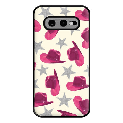 Pink Cowboy Hats And Stars Pattern Phone Case for Galaxy S10e