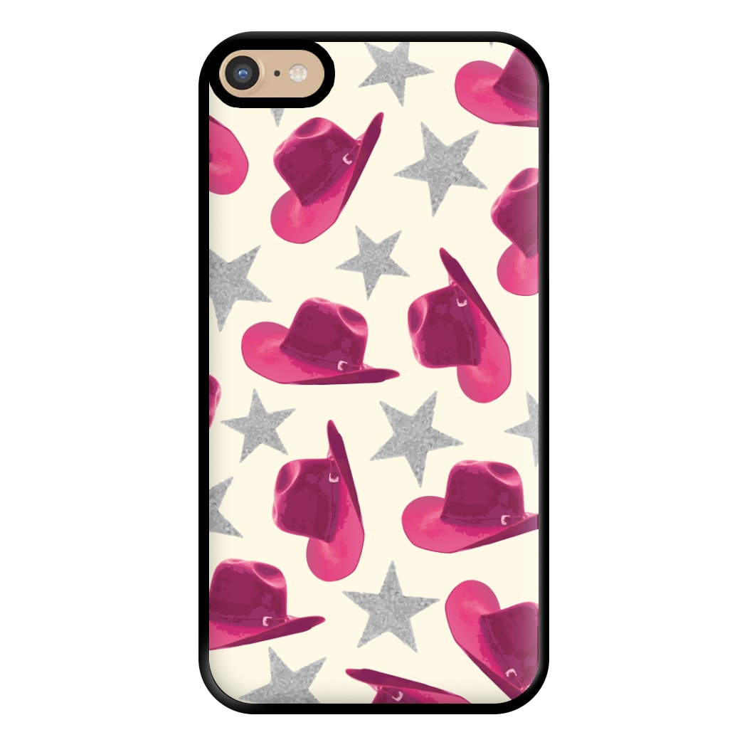 Pink Cowboy Hats And Stars Pattern Phone Case for iPhone 6 Plus / 7 Plus / 8 Plus