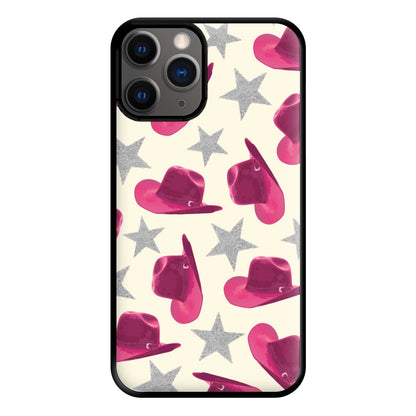 Pink Cowboy Hats And Stars Pattern Phone Case for iPhone 12 Pro Max