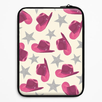 Pink Cowboy Hats And Stars Pattern Universal Laptop Sleeve