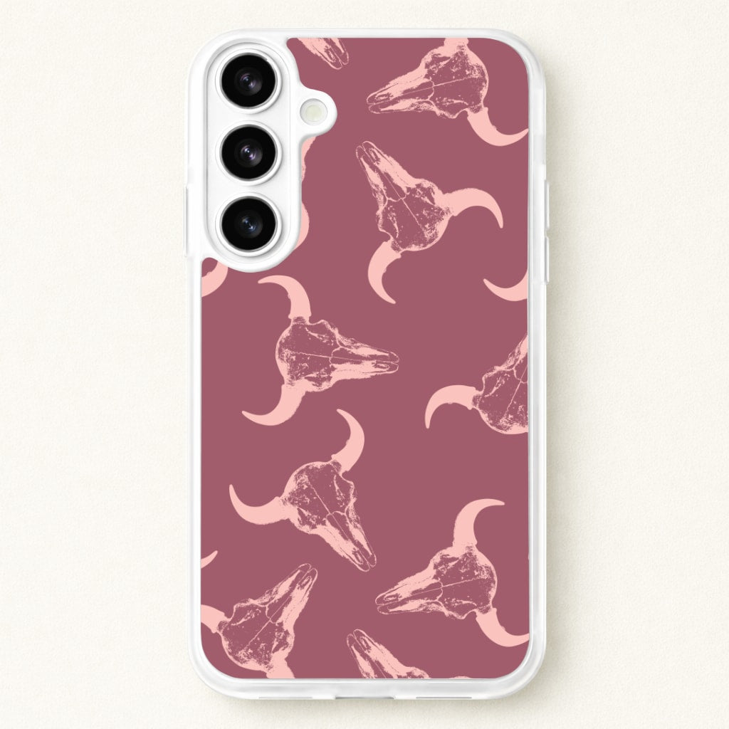 Pastel Skulls Pattern Phone Case for Galaxy S26 Plus