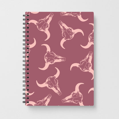 Pastel Skulls Pattern Notebook