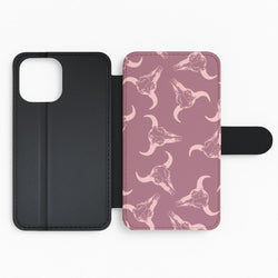 Pastel Skulls Pattern Flip Phone Case