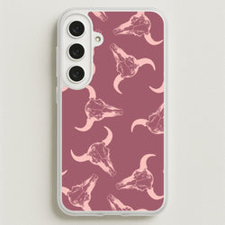 Pastel Skulls Pattern Phone Case for Galaxy S25FE