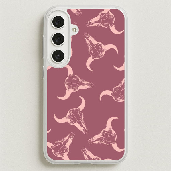 Pastel Skulls Pattern Phone Case for Galaxy S25FE