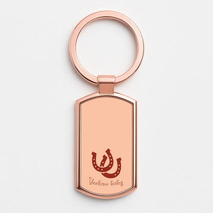 Yee-Haw Baby  Rose Gold Keyring