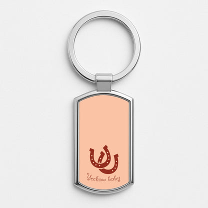 Yee-Haw Baby  Silver Keyring