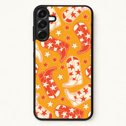 Cartoon Cowboy Boots And Stars Pattern Phone Case for Galaxy A57