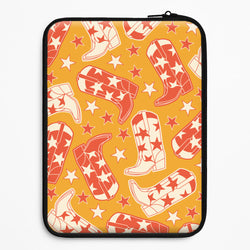 Cartoon Cowboy Boots And Stars Pattern Universal Laptop Sleeve