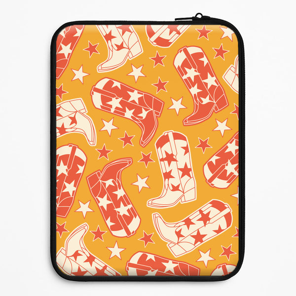 Cartoon Cowboy Boots And Stars Pattern Universal Laptop Sleeve
