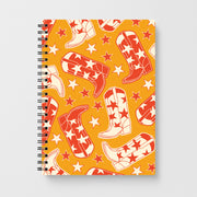 Cartoon Cowboy Boots And Stars Pattern Notebook 1