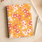 Cartoon Cowboy Boots And Stars Pattern Notebook 3