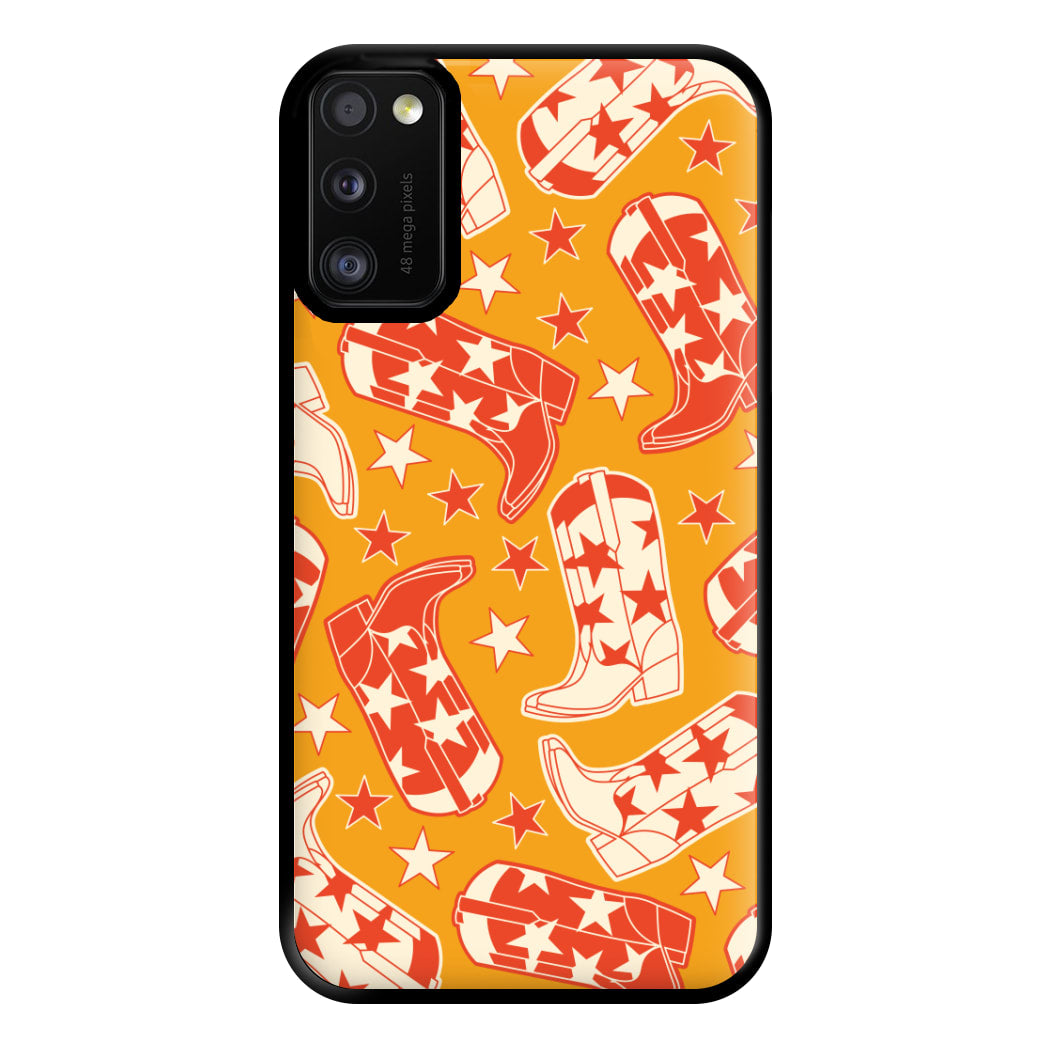 Cartoon Cowboy Boots And Stars Pattern Phone Case for Galaxy A41