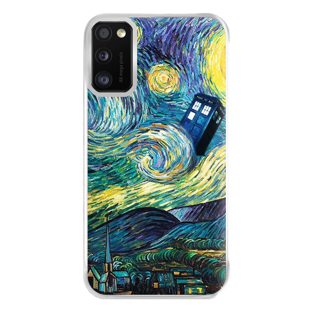 Starry Night Tardis Phone Case for Galaxy A41