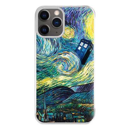 Starry Night Tardis Phone Case for iPhone 12 Pro Max