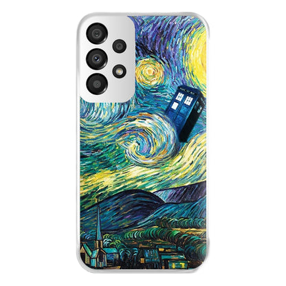 Starry Night Tardis Phone Case for Galaxy A33