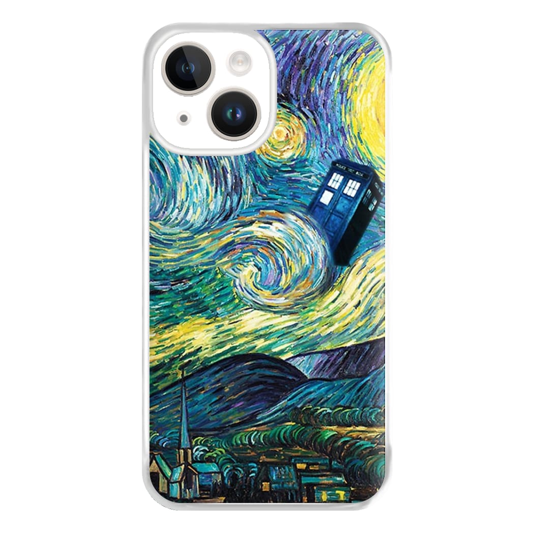 Starry Night Tardis Phone Case for iPhone 14