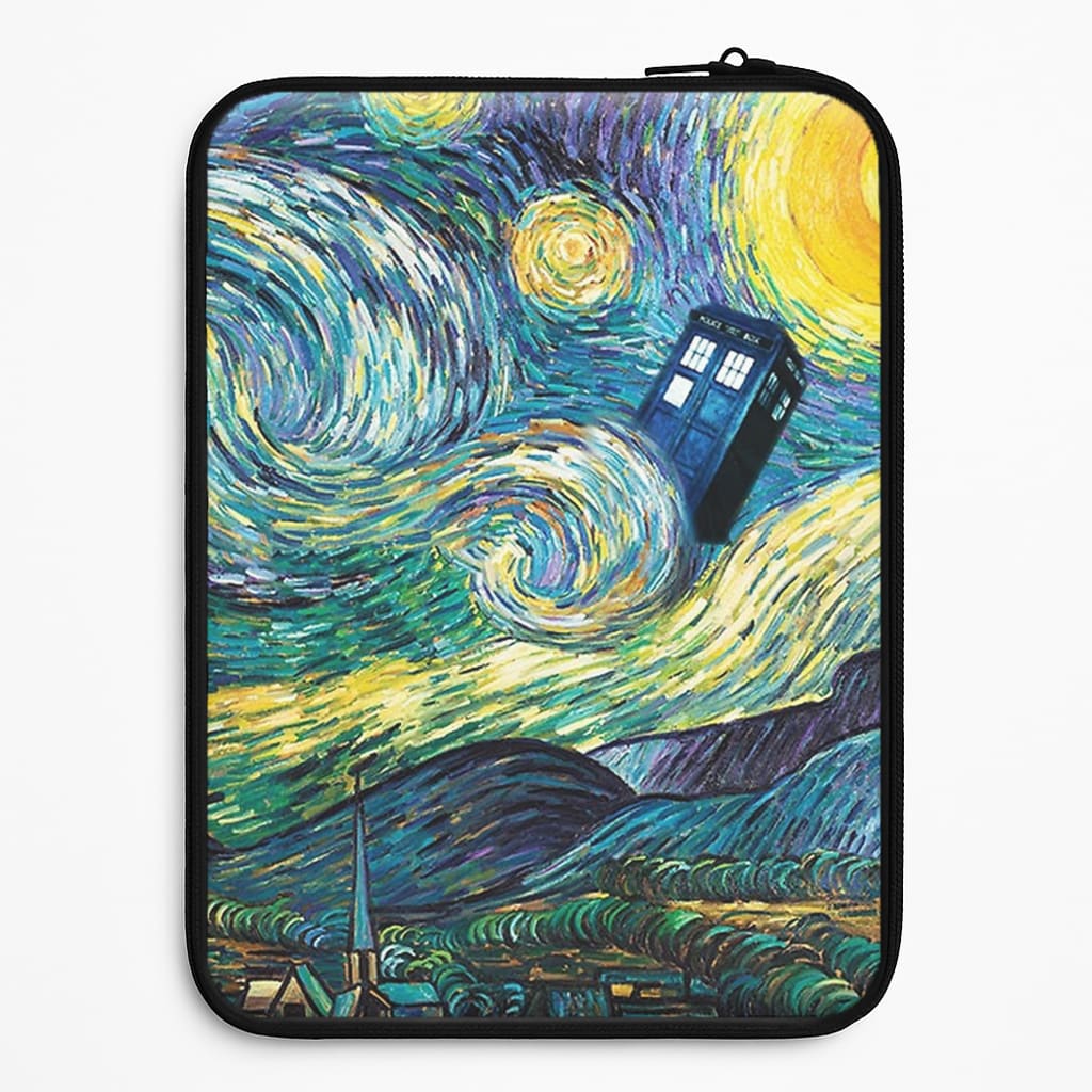 Starry Night Tardis Laptop Sleeve