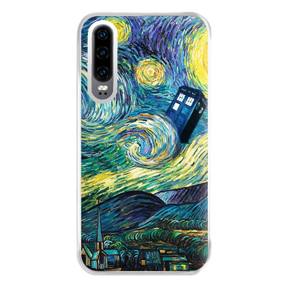 Starry Night Tardis Phone Case for Huawei P30