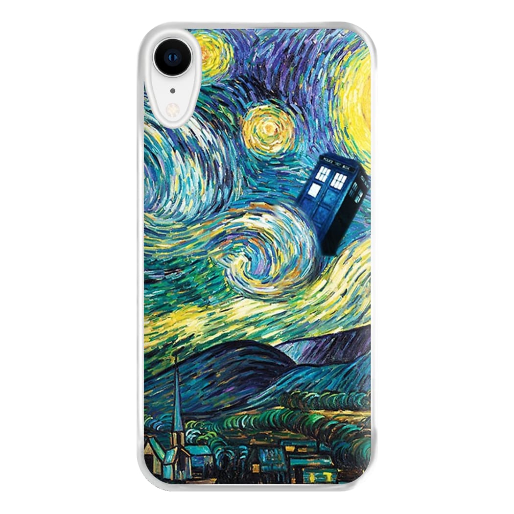 Starry Night Tardis Phone Case for iPhone XR