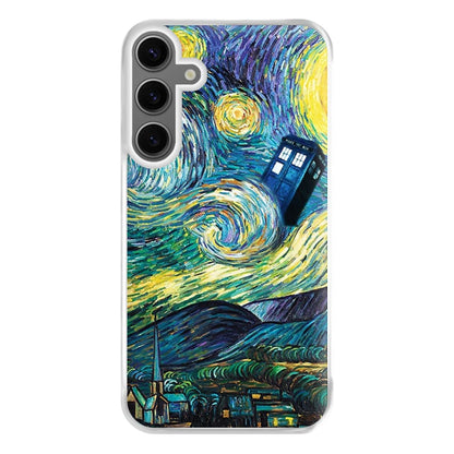 Starry Night Tardis Phone Case for Galaxy S24FE