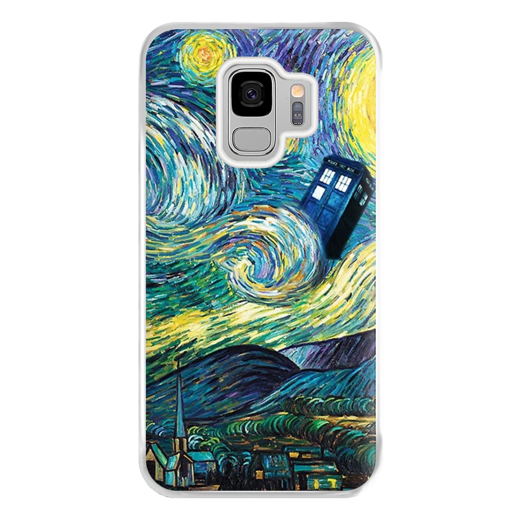 Starry Night Tardis Phone Case for Galaxy S9 Plus