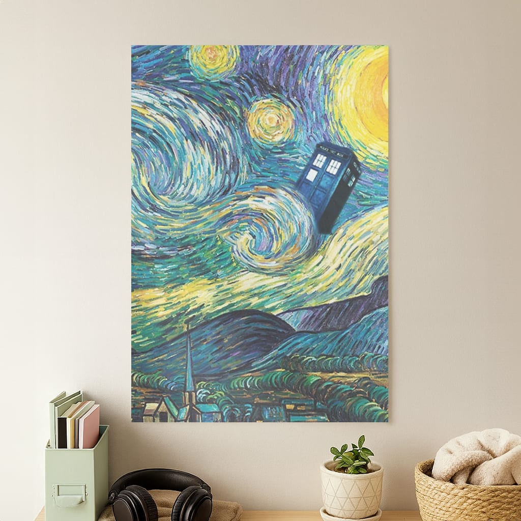 Starry Night Tardis Poster