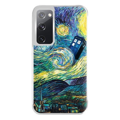 Starry Night Tardis Phone Case for Galaxy S20FE