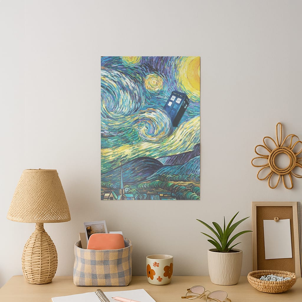 Starry Night Tardis Art Print