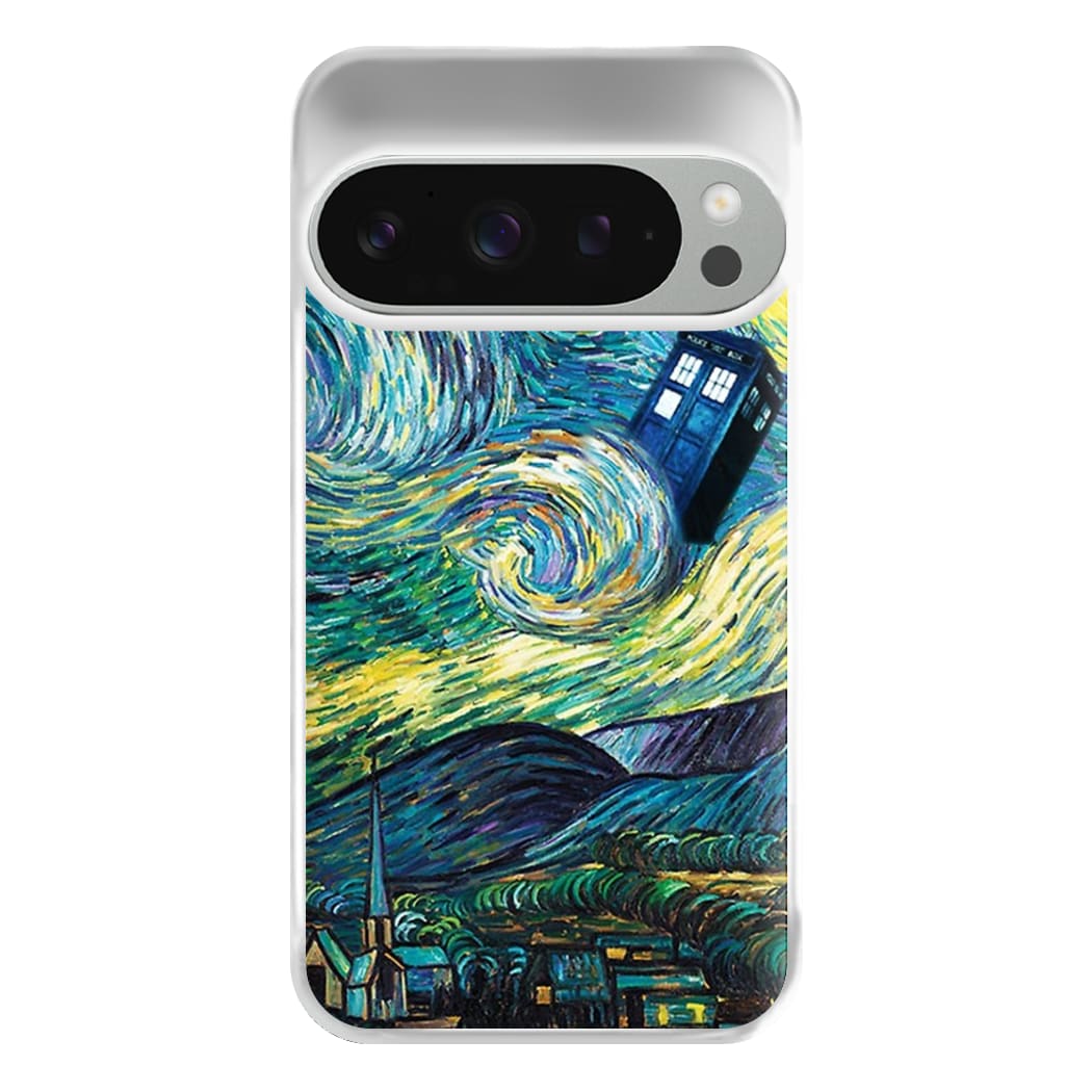 Starry Night Tardis Phone Case for Google Pixel 9 Pro XL