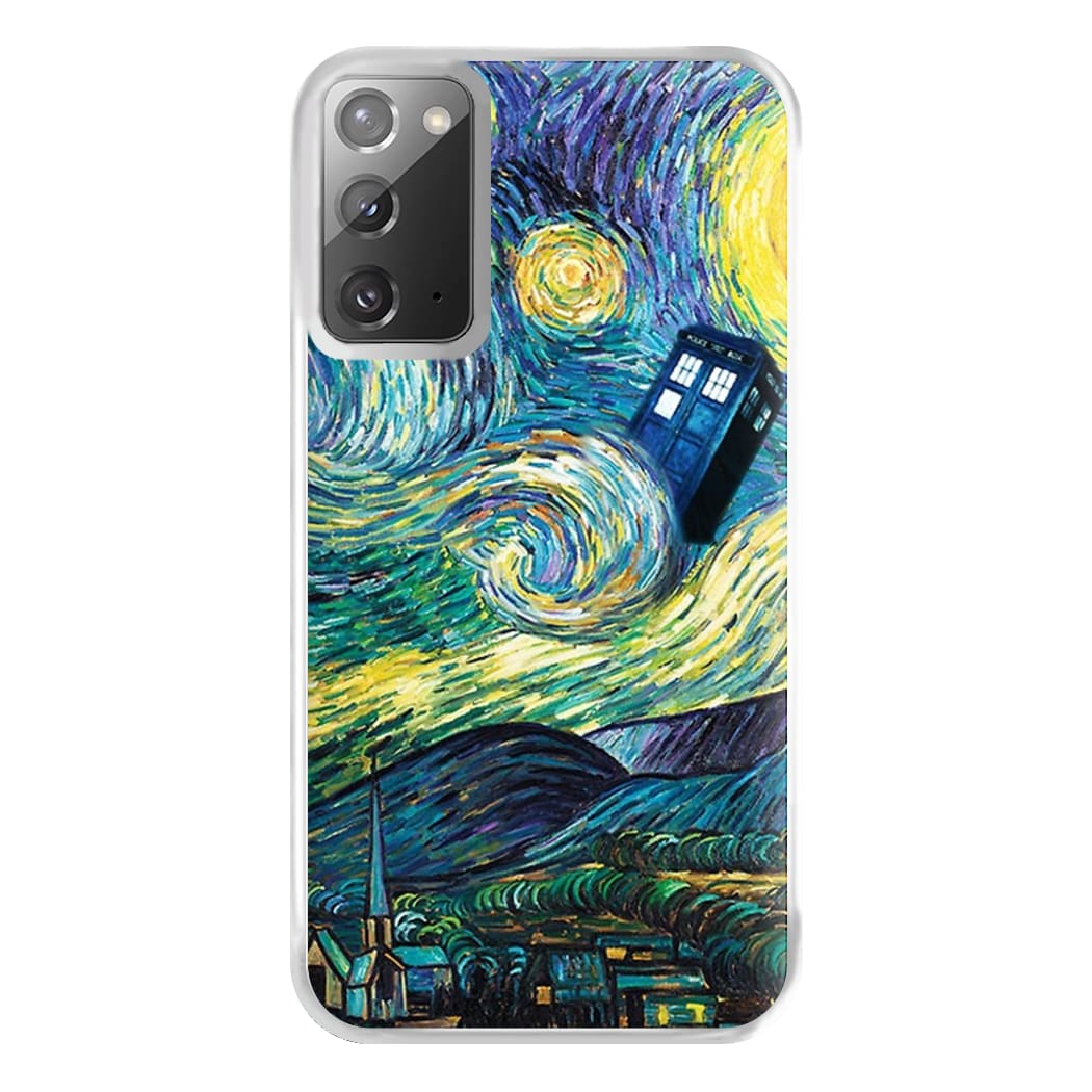 Starry Night Tardis Phone Case for Galaxy Note 20 Ultra