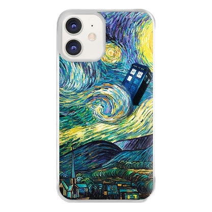 Starry Night Tardis Phone Case for iPhone 12 / 12 Pro