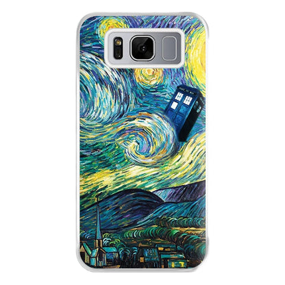 Starry Night Tardis Phone Case for Galaxy S8 Plus