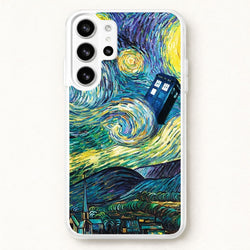 Starry Night Tardis Phone Case for Galaxy S26 Ultra