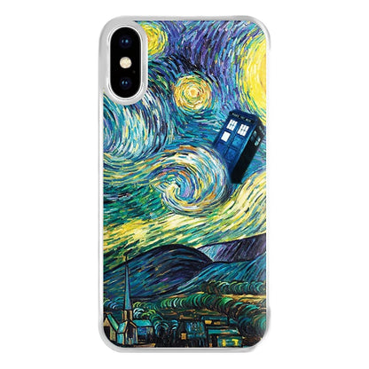 Starry Night Tardis Phone Case for iPhone XS Max